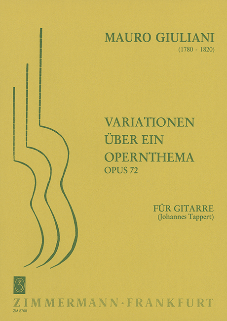 Variations on an Opera Theme op. 72, for guitar. 9790010270807 Variations on an Opera Theme op. 72, for guitar. 9790010270807