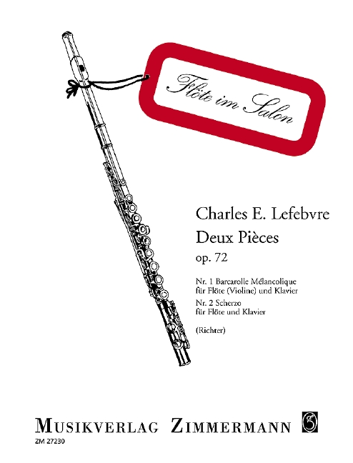 Deux Pièces op. 72, for flute (violin) and piano