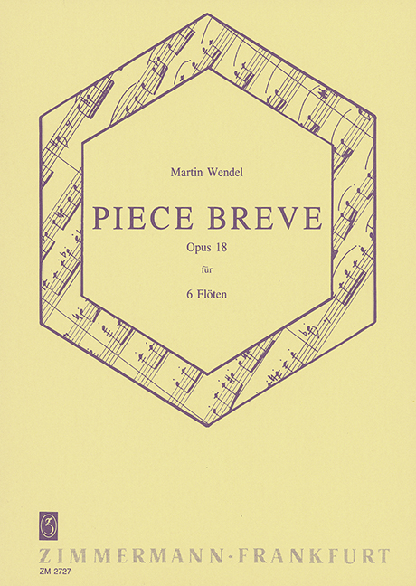 Pièce Brève op. 18, for 6 flutes, Score and parts