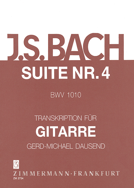 Suite No. 4 BWV 1010, for guitar