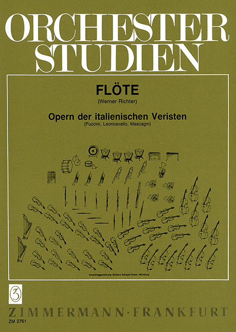 Orchestra studies for Flute, Puccini, Leoncavallo, Mascagni