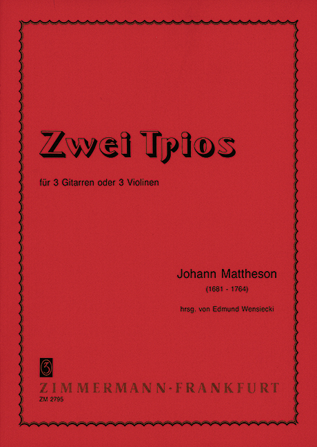 Two Trios, for 3 violins (guitars), Score and parts