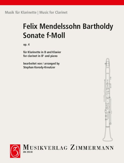 Sonata F minor op. 4, for clarinet and piano