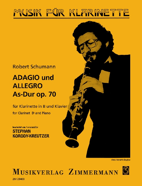 Adagio and Allegro A flat major op. 70, for clarinet in Bb and piano