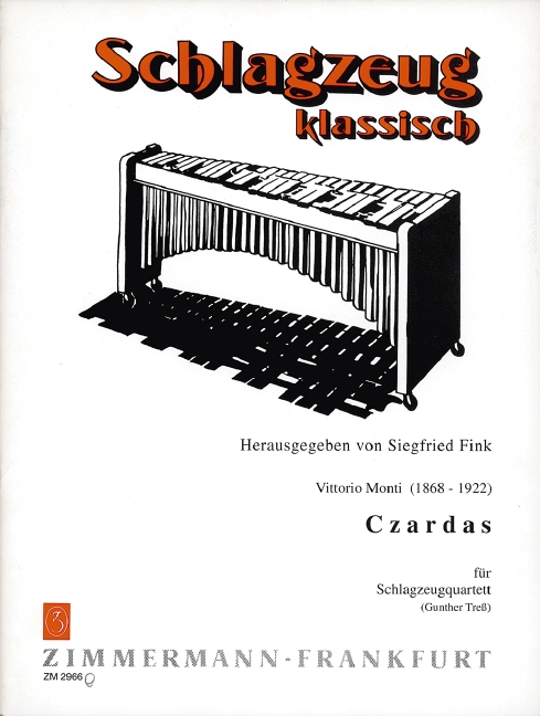 Czardas, for percussion quartett, Score and parts