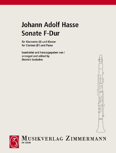 Sonata F major (orig. G major), for clarinet and piano