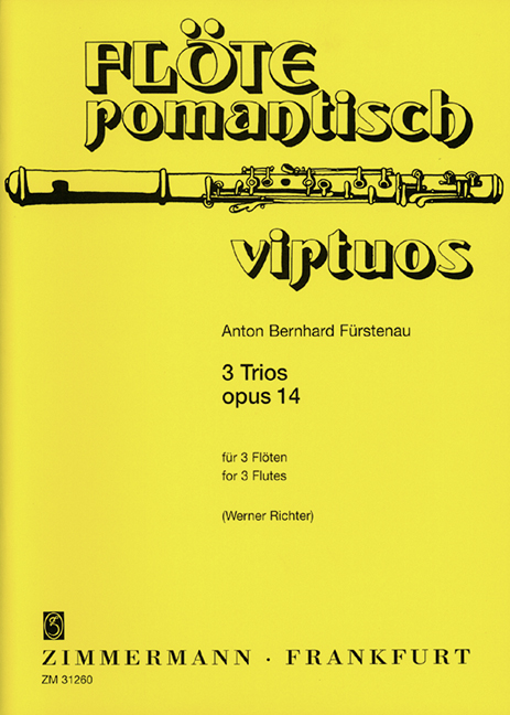 3 Trios op. 14, for 3 flutes, Score and parts