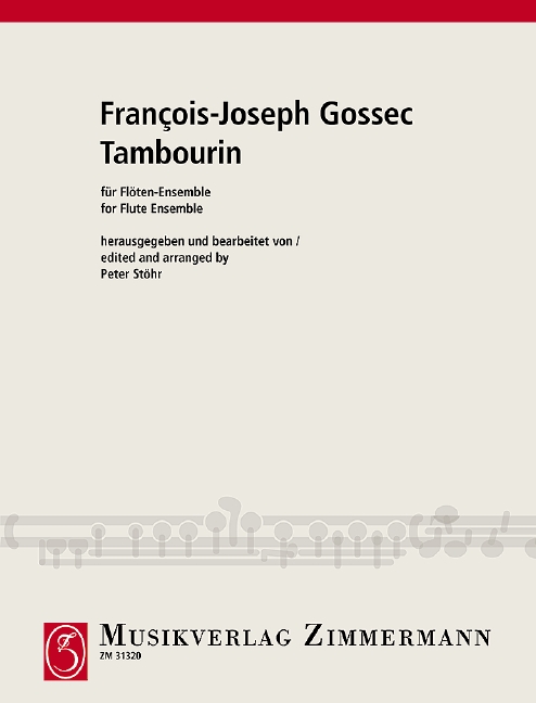 Tambourin, for 7 flutes and Tambourin (Piccolo, 4 flutes, alto flute in G, bass flute in C, Tambourin)