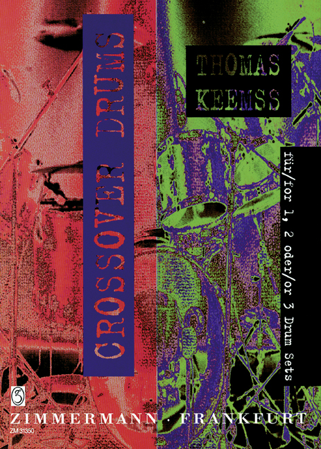 Crossover Drums, for 1, 2 or 3 drumsets, Score and parts