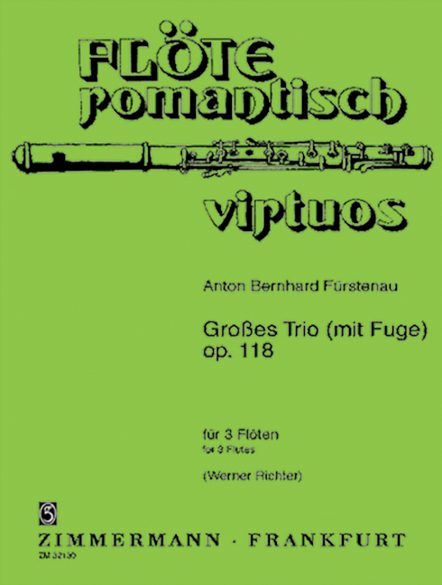 Trio F major (with fugue) op. 118, for 3 flutes, Score and parts