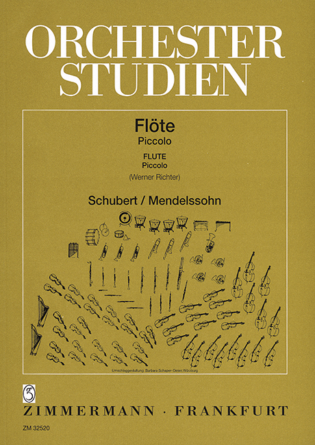 Orchestra Studies for Flute, Schubert, Mendelssohn