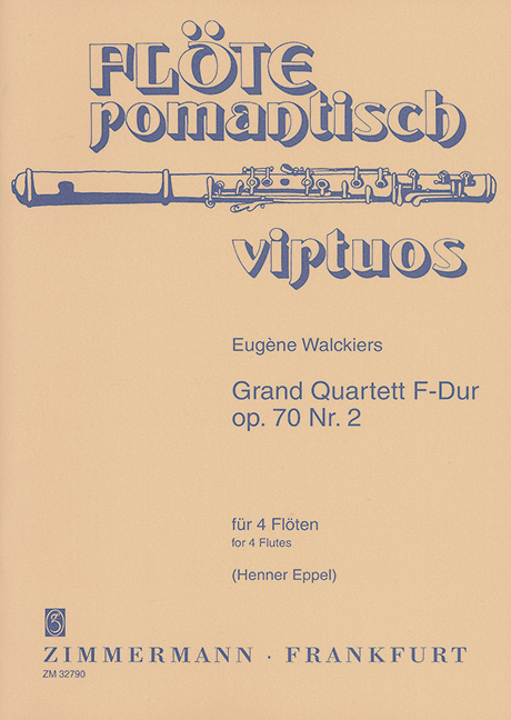 Grand Quartet F major op. 70/2, for 4 flutes, Score and parts