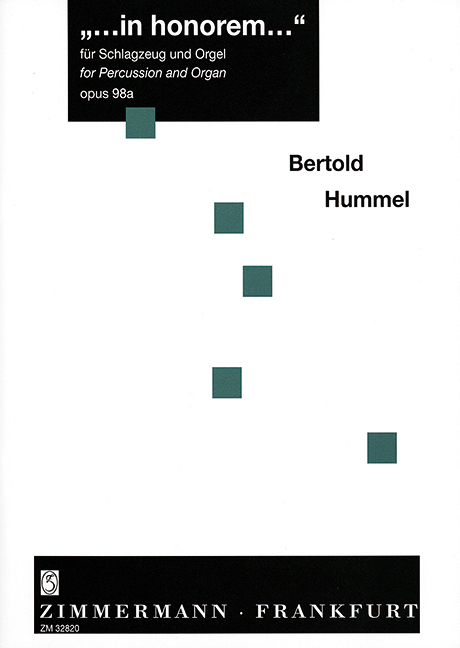 In honorem op. 98a, for percussion and organ
