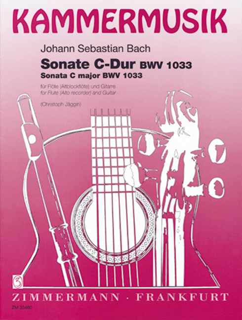 Sonata C major BWV 1033, for flute (treble recorder) and guitar