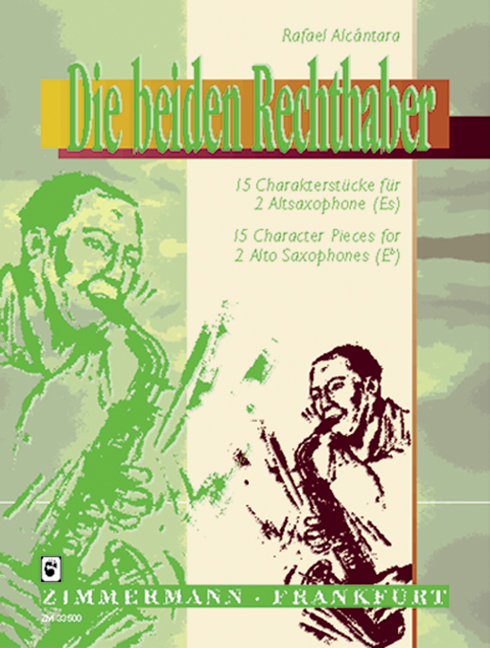 The Two Wise Guys, 15 character pieces, for 2 alto saxophones in Eb, Performing score