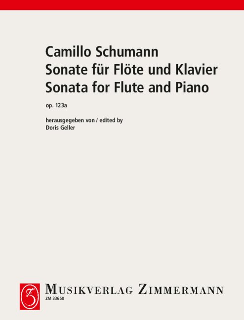 Sonata op. 123 [a], first edition, for flute and piano