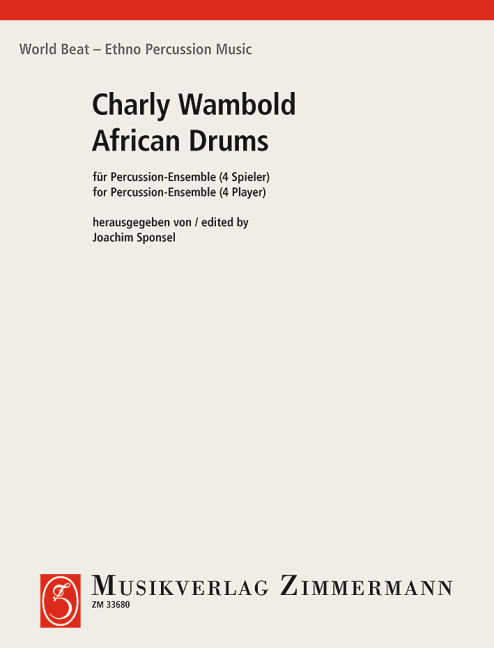 African Drums, for percussion-ensemble (4 players), Score and parts