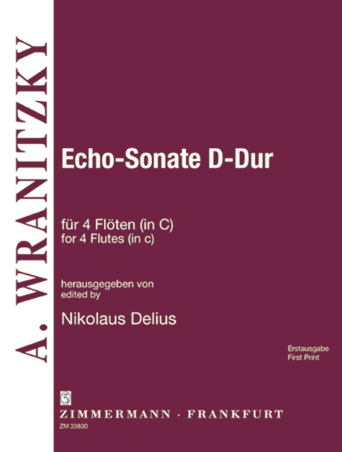 Echo Sonata D major, for 4 flutes, Score and parts