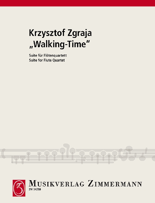 Walking-Time, Suite, for 4 flutes, Score and parts