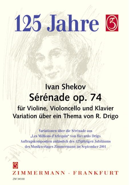 Serenade op. 74, Variations on a theme by R. Drigo, for violin, cello and piano, Score and parts