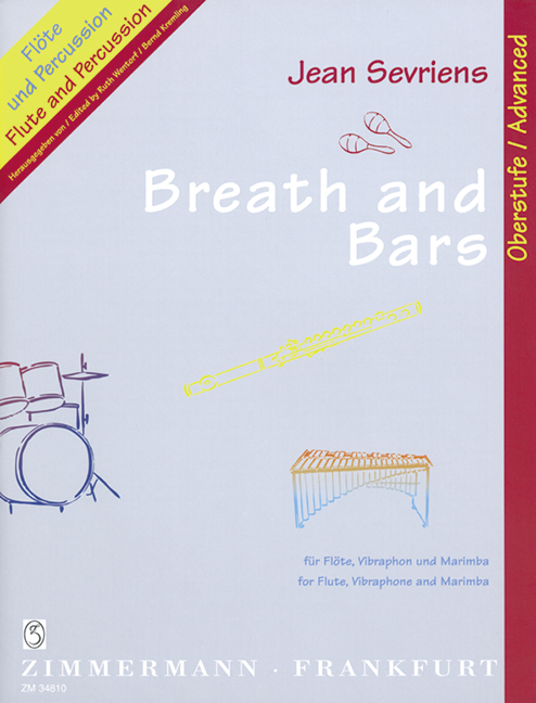 Breath and Bars, for flute, vibraphone and marimba, Score and parts
