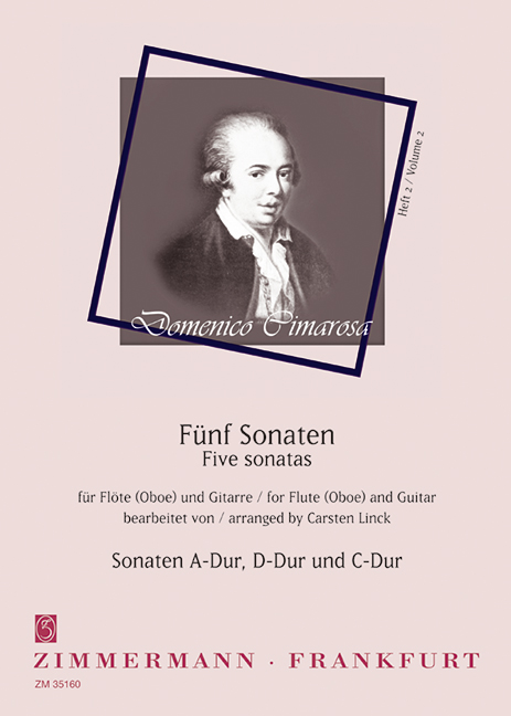 5 Sonatas Book 2, Sonaten A-Dur, D-Dur, C-Dur, for flute (oboe) and guitar