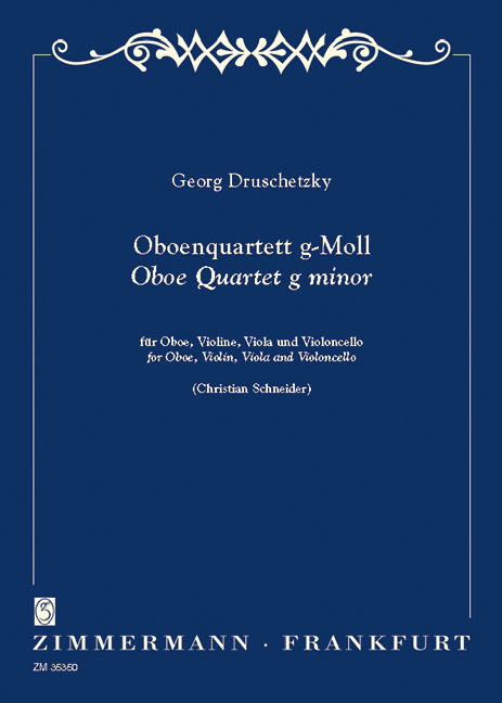 Oboenquartett g-Moll, for oboe, violin, viola and cello, Score and parts