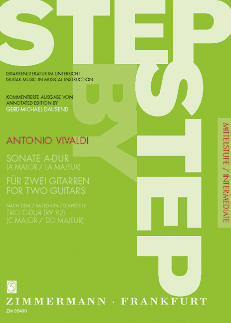 Sonata A major RV 82, after the Trio per leuto, violin und figured bass C major, for 2 guitars, Performing score