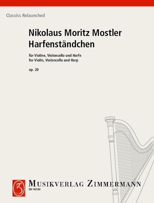 Serenade for Harp op. 20, for violin, cello and harp