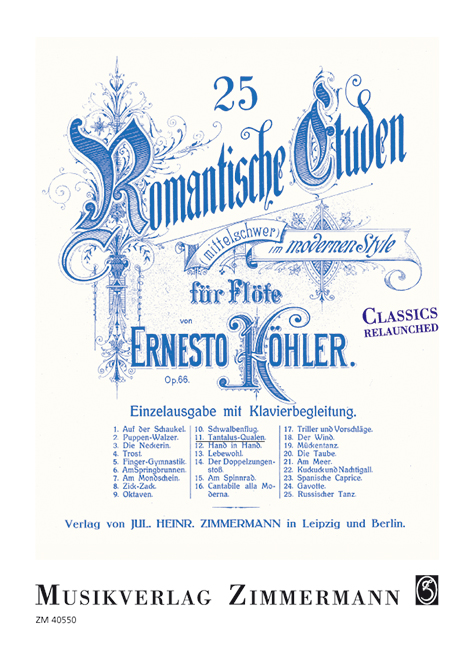 25 romantische Etüden op. 66, Nr. 11: Tantalus-Qualen, for flute and piano