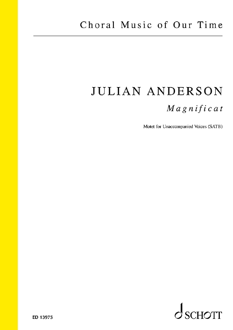 Magnificat, Motet for unaccompanied voices (SATB), Choral score