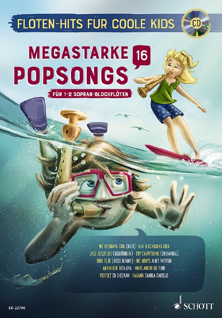 Megastarke Popsongs Vol. 16, for 1-2 soprano recorders