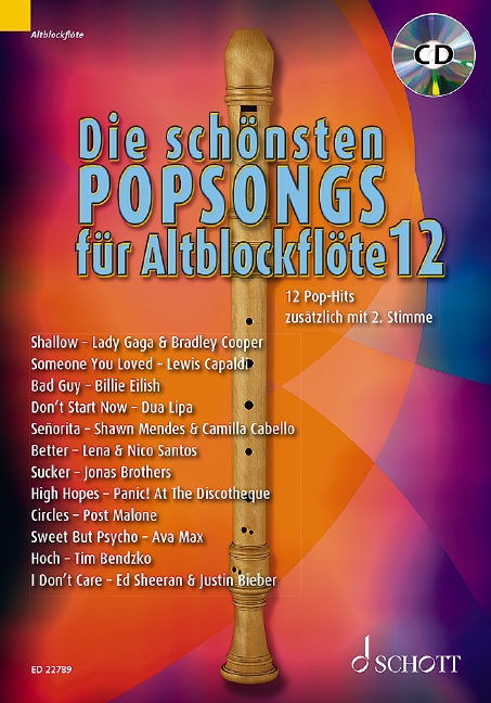 Die schönsten Popsongs für Alt-Blockflöte Vol. 12