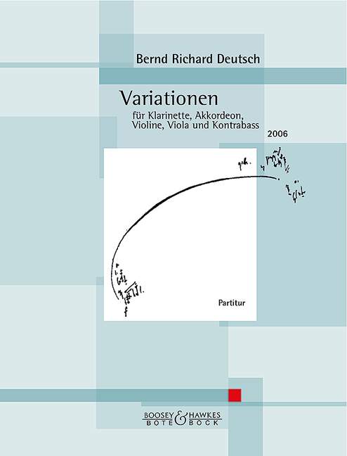 Variationen Nr. 16, for clarinet, accordion, violin, viola and double bass, Score