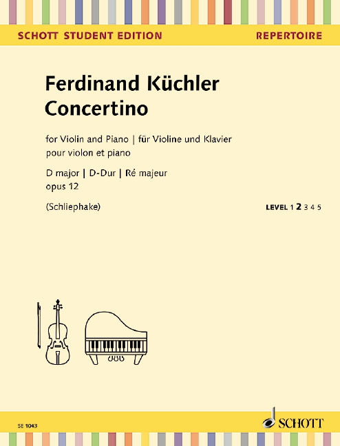 Concertino D major op. 12, for violin and piano