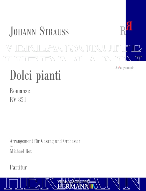 Dolci pianti RV 851, Romanze, for voice and orchestra, Score