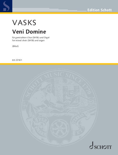 Veni Domine, for mixed choir (SATB) and organ, Performing score