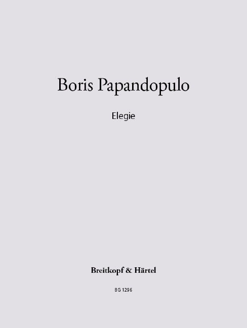 Elegie, for bassoon and piano