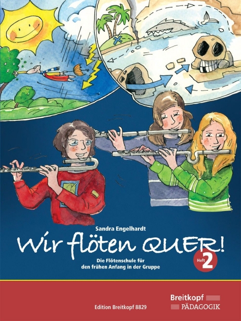 Wir flöten QUER! Book 2, Die Flötenschule für den frühen Anfang in der Gruppe