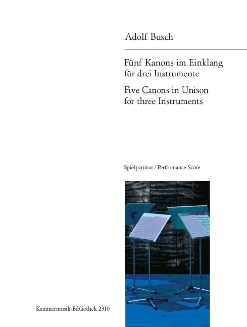 Fünf Kanons im Einklang, für drei Instrumente