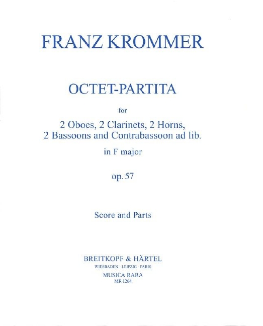 Oktett-Partita in F-dur op. 57, Score and parts