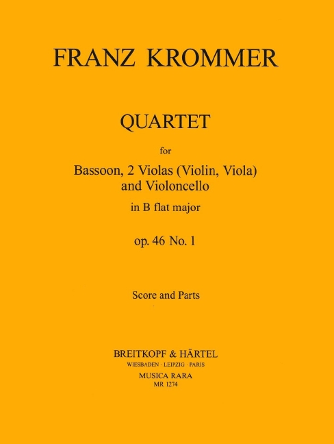 Quartett in B-dur op. 46 Nr. 1, for Fagott, 2 Violen und Cello