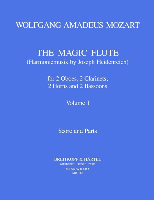 The Magic Flute KV 620 Vol. 1, Harmoniemusik, Score and parts