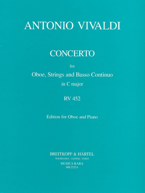 Oboe Concerto in C-dur RV 452 RV 452, Piano reduction