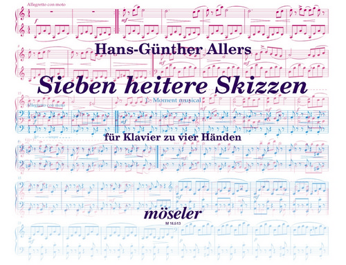 Seven cheerful sketches op. 55, for piano (4 hands)
