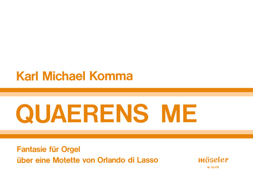 Seeking me, Fantasia on a motet by Lasso, for organ
