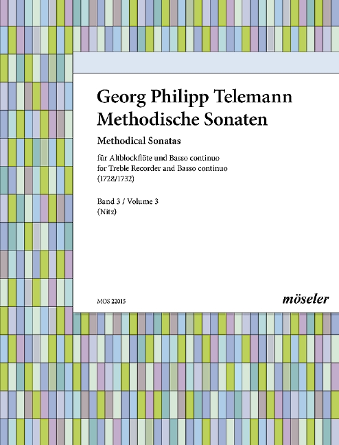 Methodical sonatas Vol. 3, Sonate metodiche, 1728 and 1732, for treble recorder and basso continuo