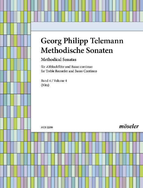Methodical sonatas Vol. 4, Sonate metodiche, 1728 and 1732, for treble recorder and basso continuo