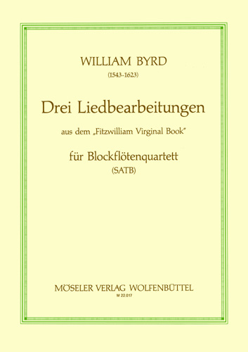 Three song arrangements, from the Fitzwilliam Virginal Book, for 4 recorders (SATB), Performing score