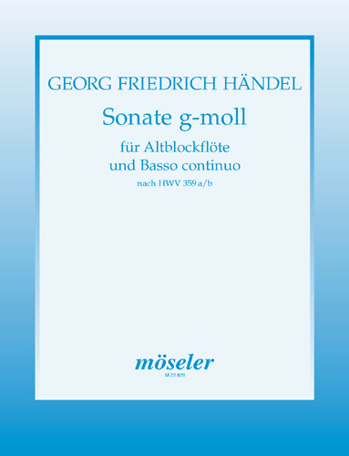 Sonata G minor HWV 359a/b, for treble recorder and basso continuo